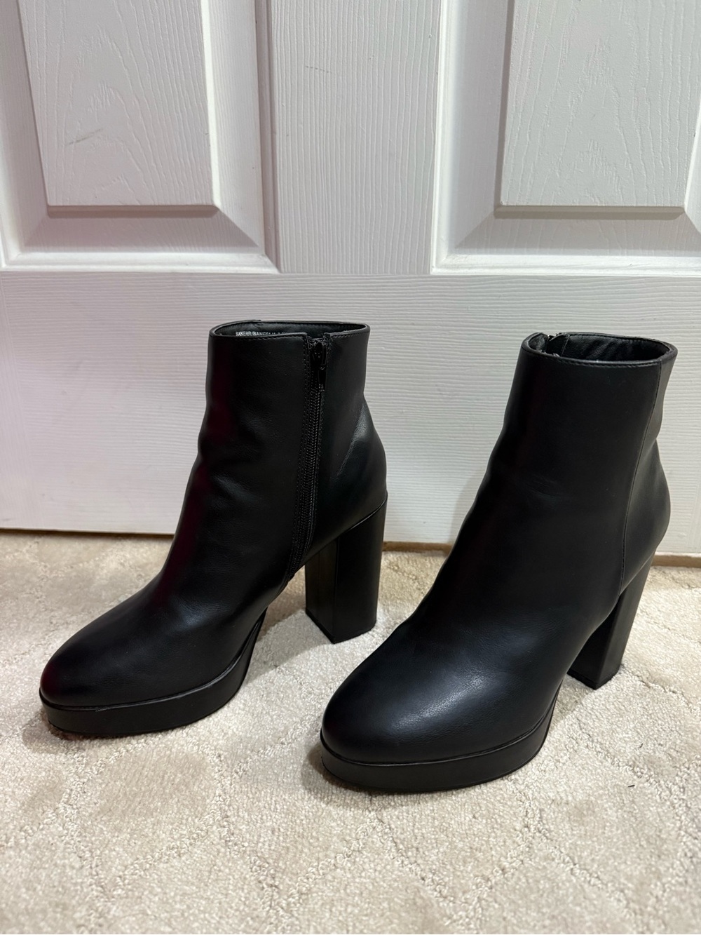Madden Girl Black Platform Ankle Boots - Chunky Block Heel